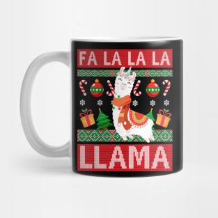 Fa La La La Llama Ugly Christmas Mug